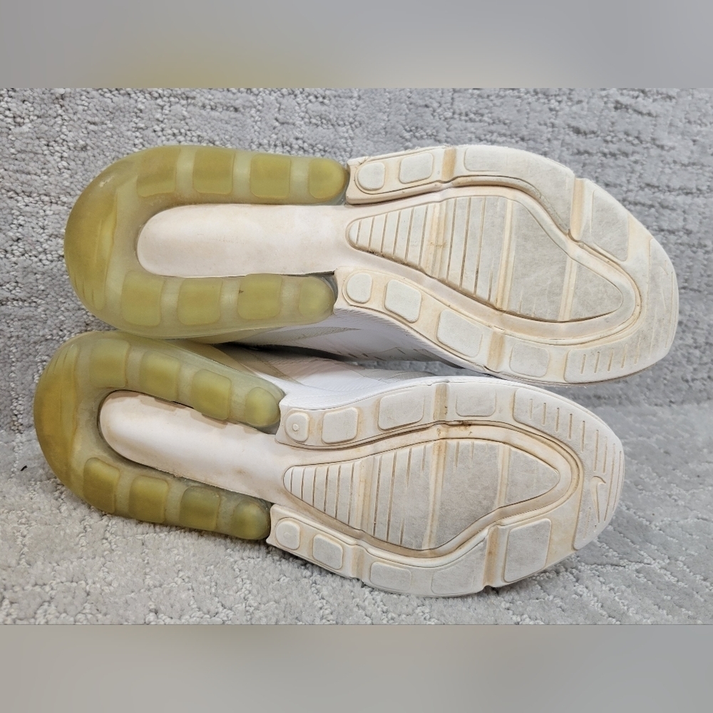 NIKE Air Max 270 GS Youth Size 5Y Women's 6.5 White Athletic Running Sneakers. - Picture 9 of 13